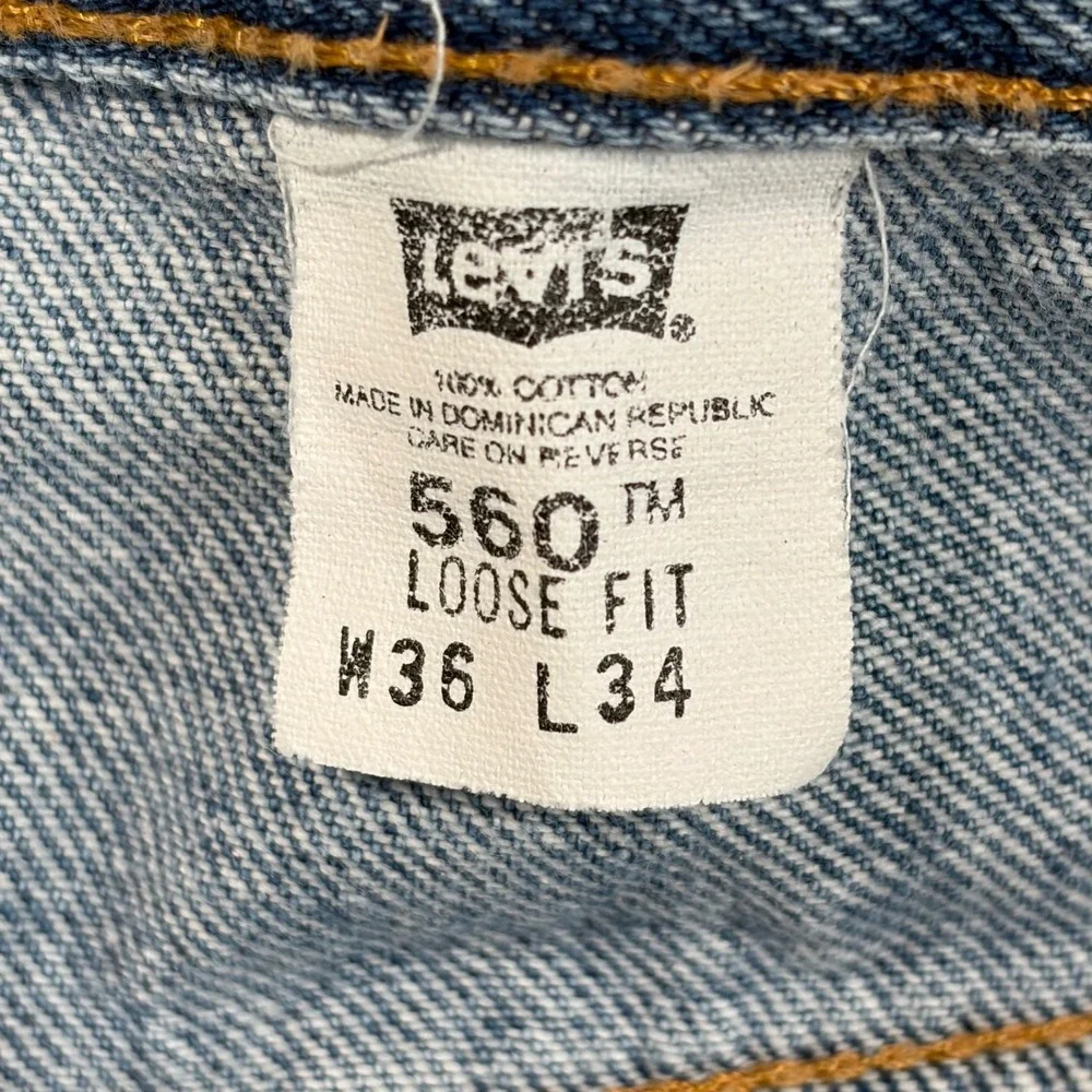 Levi's 560 Loose‎ Fit Jeans Mens W36 L34 Light Wash Denim Casual Streetwear
